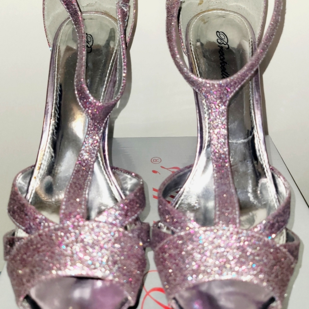 Pink glittery heels